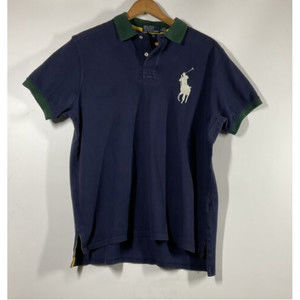 Vintage Polo by Ralph Lauren Polo Shirt Big Pony Logo XL Blue 90's Y2K